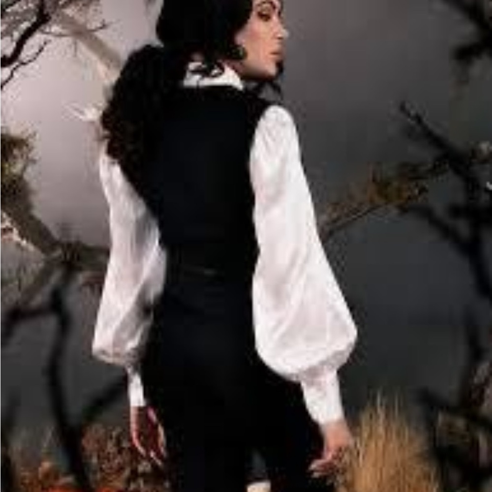 La Femme en Noir- Sleepy Hollow Icabod Black Vest size Medium - Picture 3 of 3